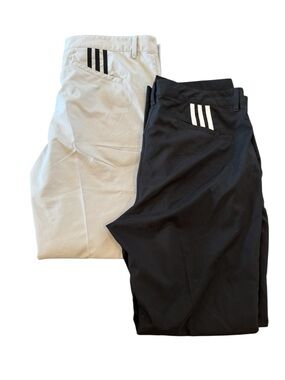 Adidas Golf Pants Mens 36x32 Lot Of 2 Straight Leg Stretch Active Black/Gray